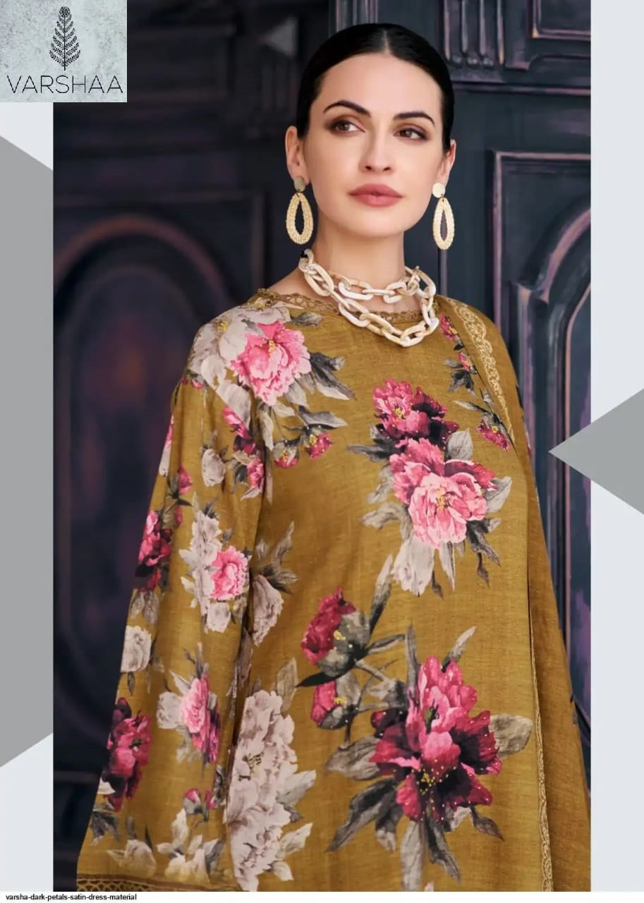 New Dark Petals Varshaa Viscose Pashmina Suits Supplier Gujarat