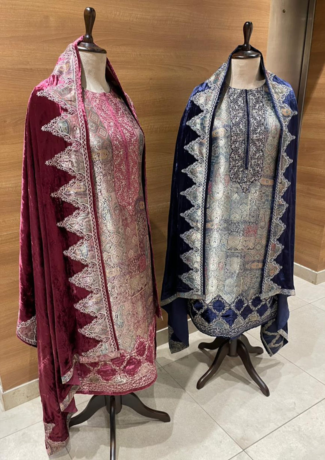 New Delsa Naariti Silk Velvet Suits Wholesale