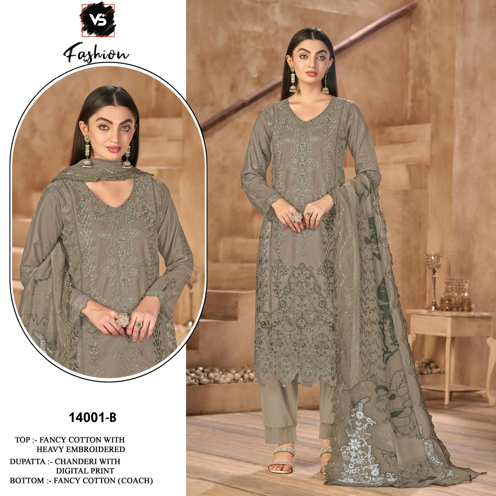 New Design 14001 Vs Fashion Cotton Pakistani Readymade Suits Manufacturer India