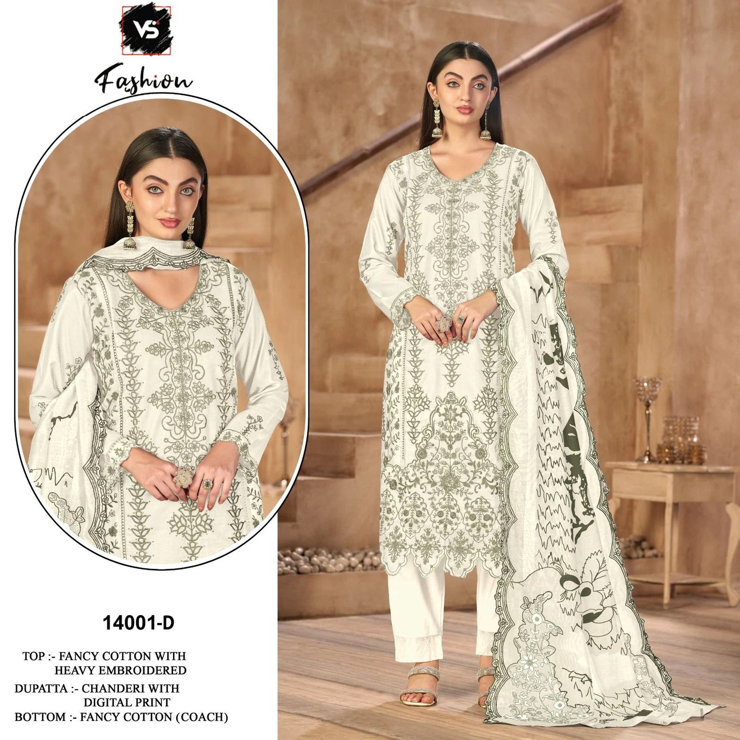 New Design 14001 Vs Fashion Cotton Pakistani Readymade Suits Manufacturer India
