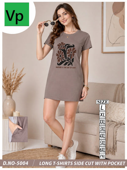 New Design 5004 Vp Hosiery Women Long Tshirt Exporter Ahmedabad