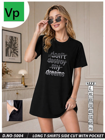 New Design 5004 Vp Hosiery Women Long Tshirt Exporter Ahmedabad