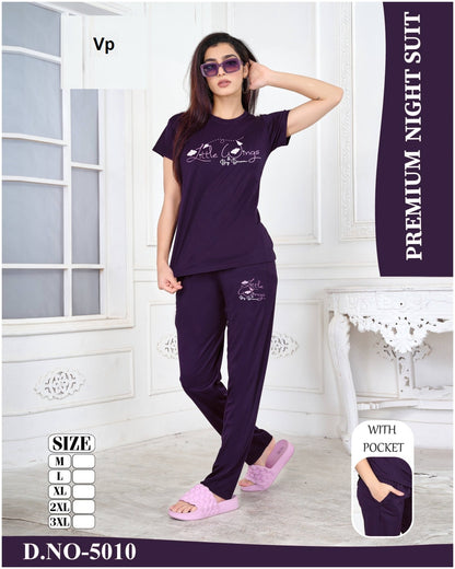 New Design 5010 Vp Tencil Pyjama Night Suits Wholesale Rate