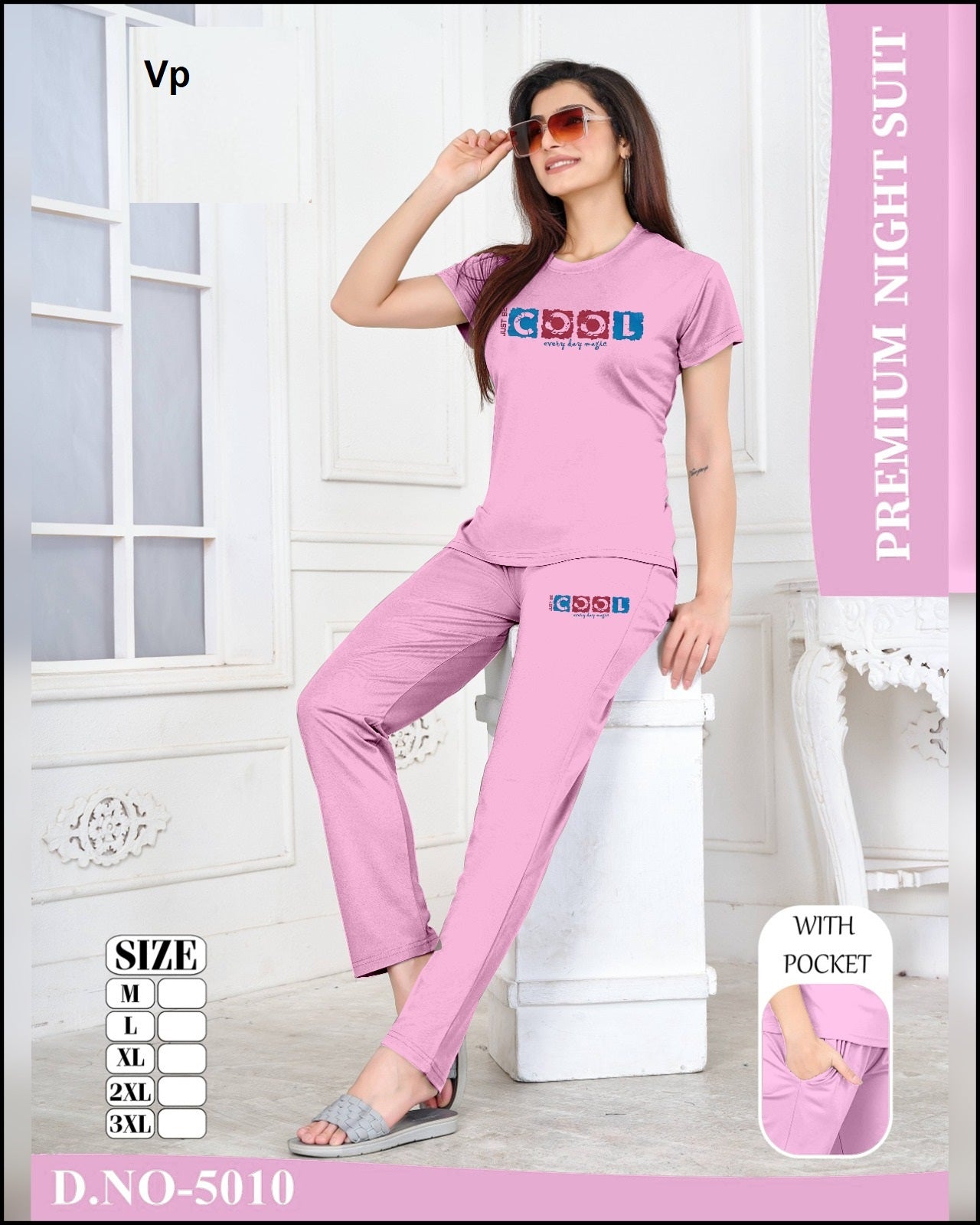 New Design 5010 Vp Tencil Pyjama Night Suits Wholesale Rate