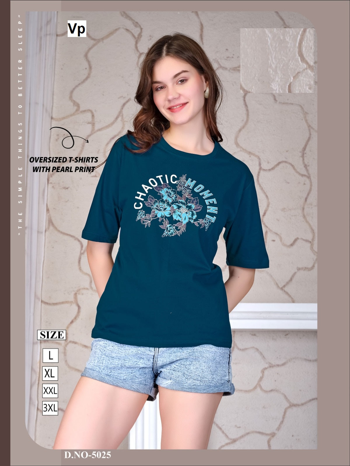 New Design 5025 Vp Hosiery Women Oversized Tshirt Manufacturer Ahmedabad