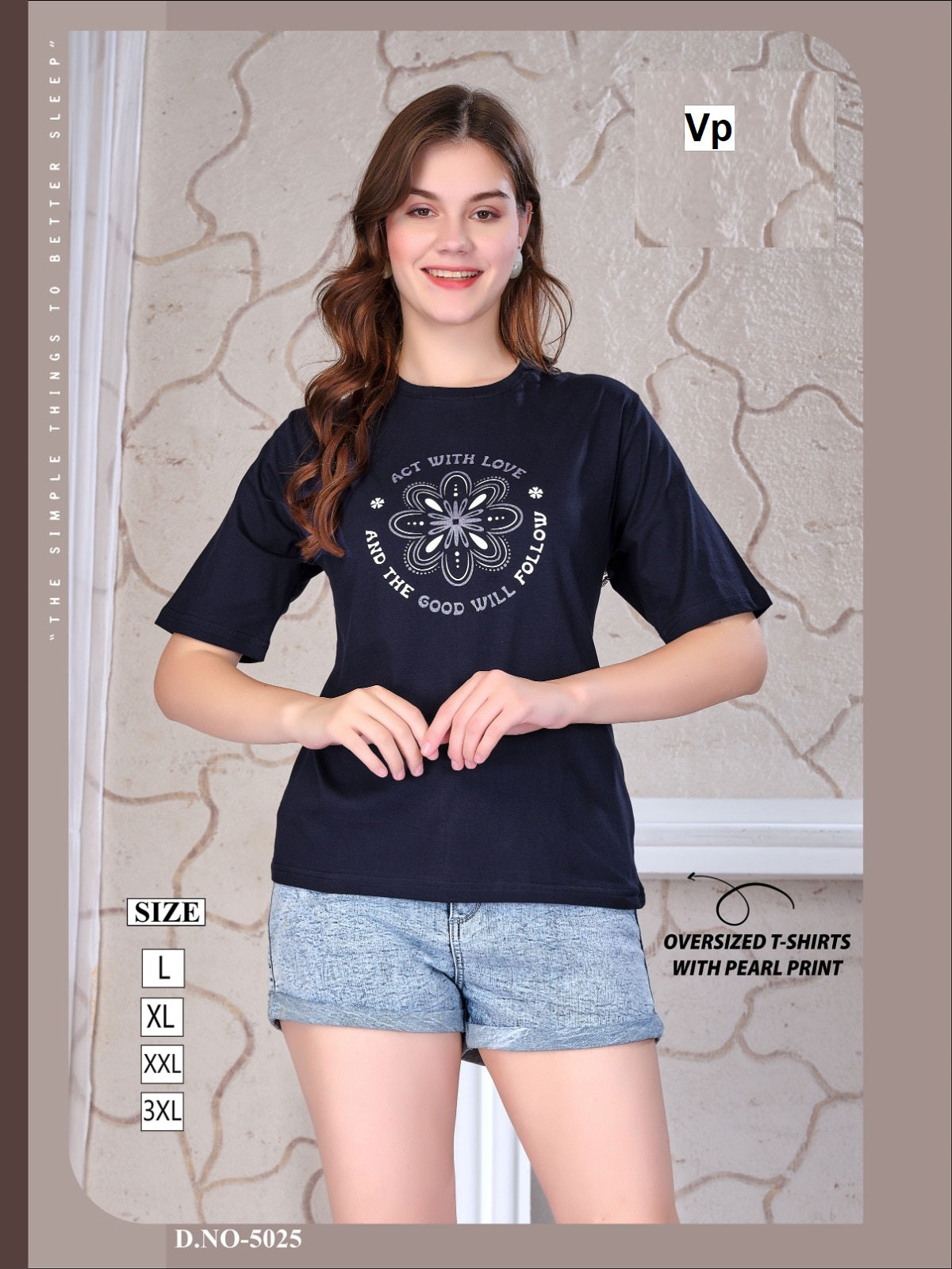 New Design 5025 Vp Hosiery Women Oversized Tshirt Manufacturer Ahmedabad