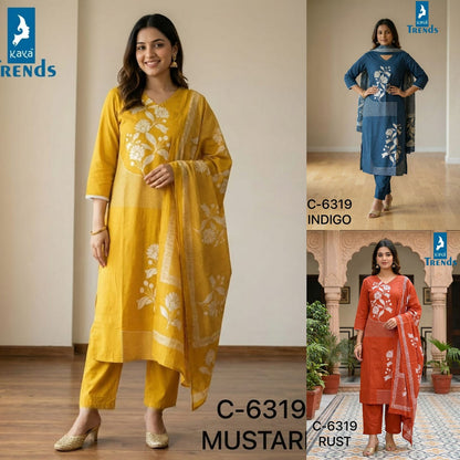 New Design 6319 Kaya Trends Readymade Cotton Pant Suits Wholesaler Ahmedabad