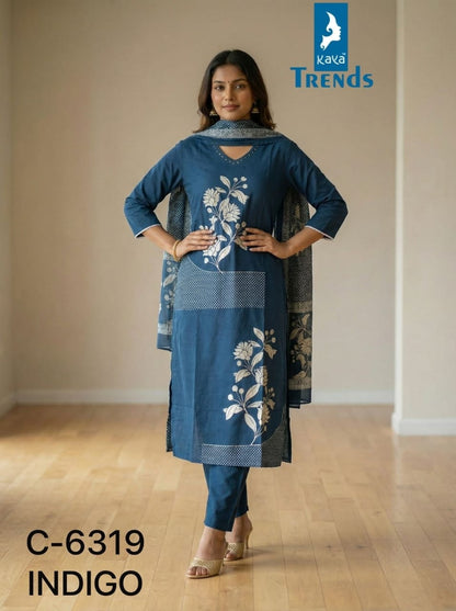New Design 6319 Kaya Trends Readymade Cotton Pant Suits Wholesaler Ahmedabad
