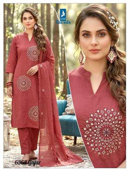 New Design 6364 Kaya Trends Readymade Cotton Pant Suits Exporter Ahmedabad