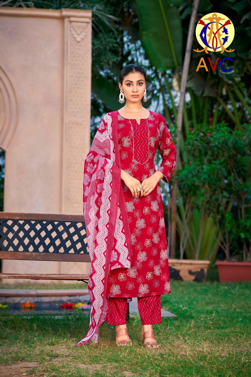 New Design A13 Avc Heavy Rayon Readymade Pant Style Suits Supplier Gujarat