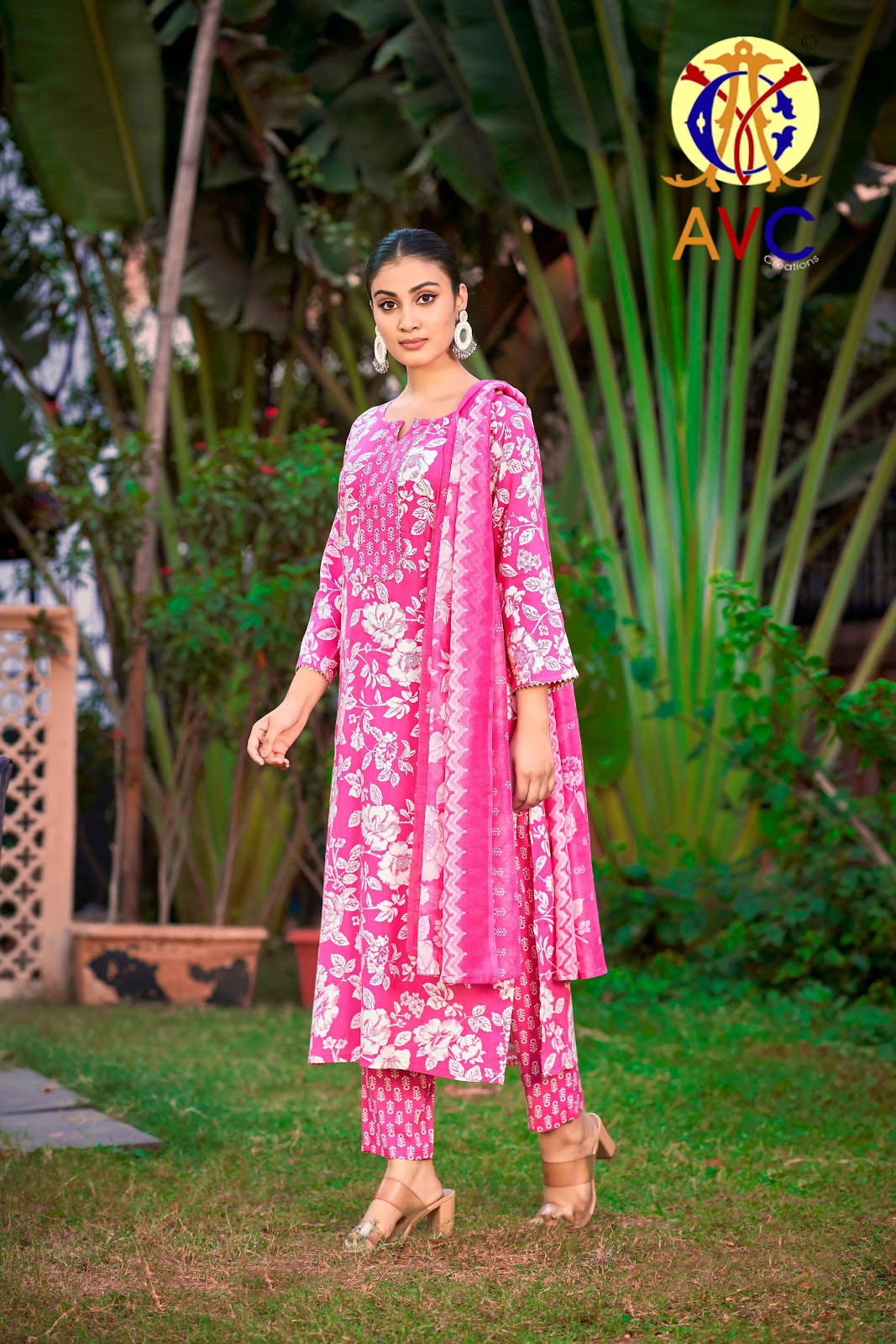 New Design A13 Avc Heavy Rayon Readymade Pant Style Suits Supplier Gujarat