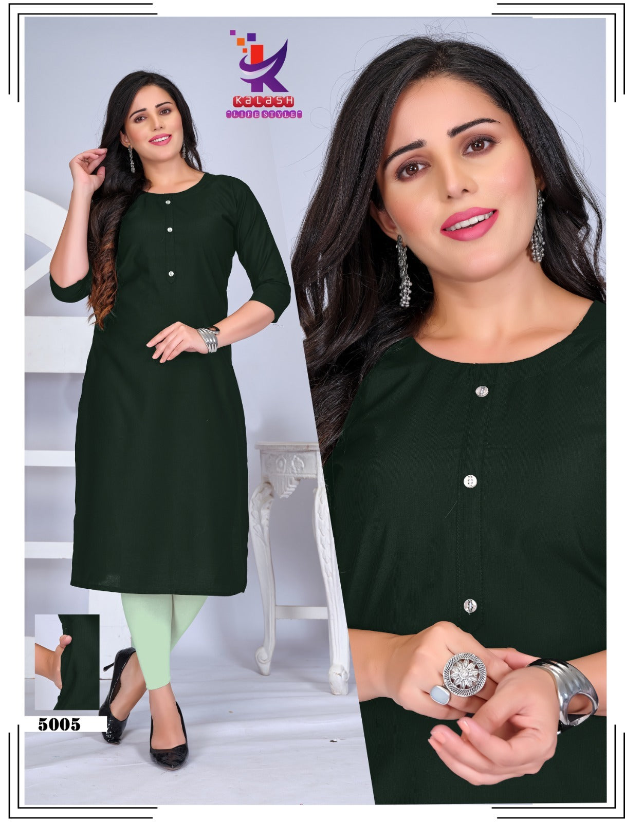 New Edition 2 Mlm Kalash Lifestyle Gadwal Kurti With Pocket Wholesale Price