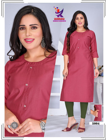 New Edition 2 Mlm Kalash Lifestyle Gadwal Kurti With Pocket Wholesale Price