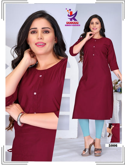 New Edition 2 Mlm Kalash Lifestyle Gadwal Kurti With Pocket Wholesale Price