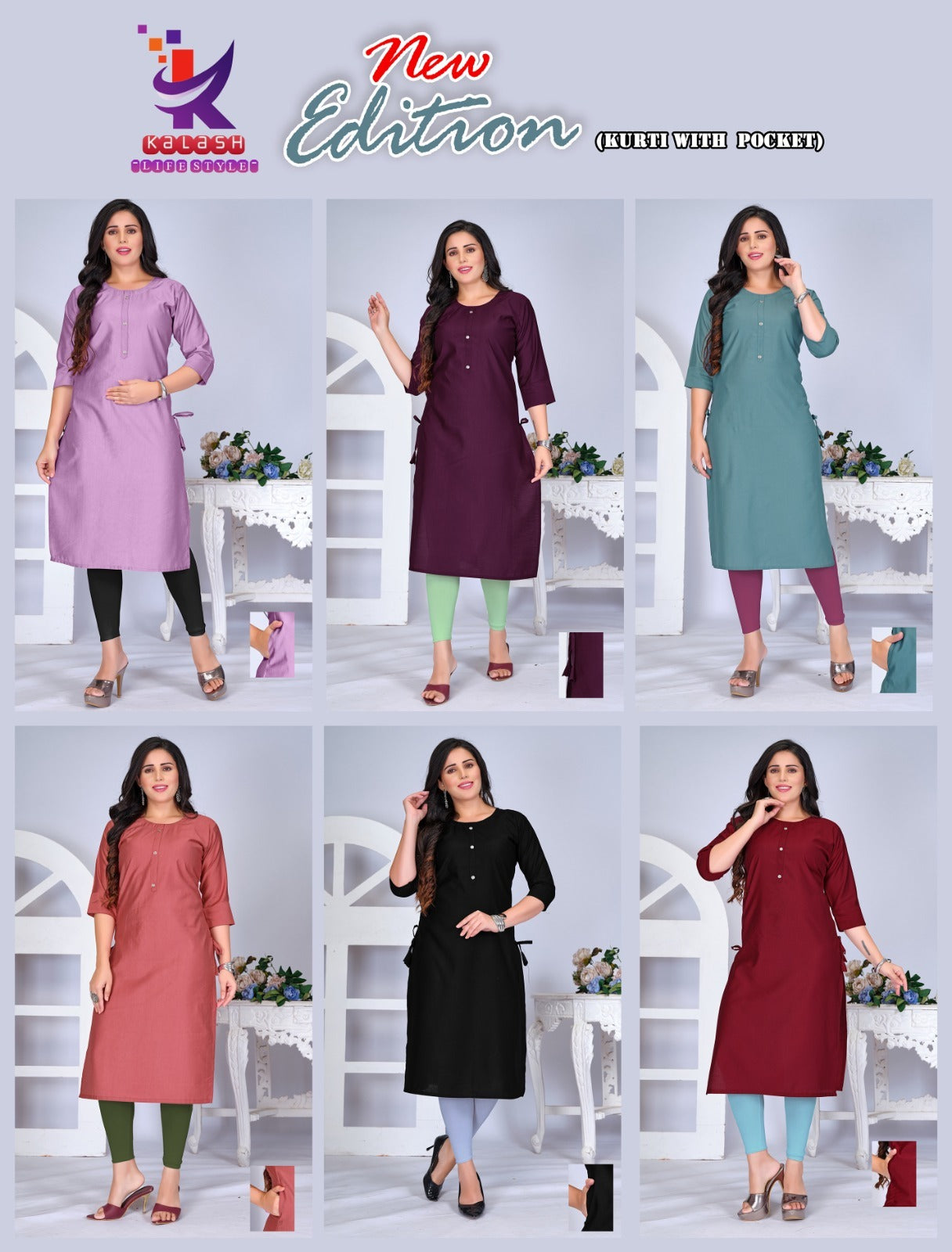 New Edition Mlm Kalash Lifestyle Gadwal Kurti With Pocket Wholesale Price