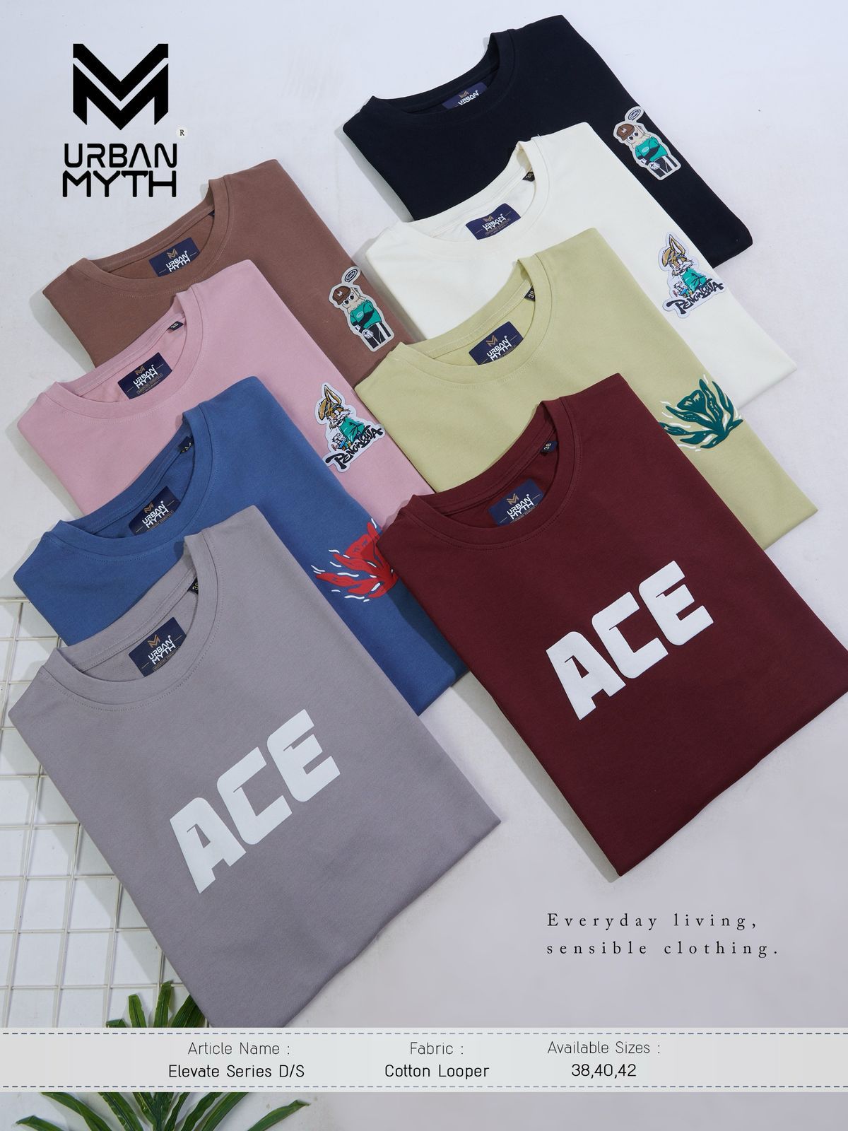 New Elevate Series D/S Urban Myth Looper Mens Tshirts Exporter