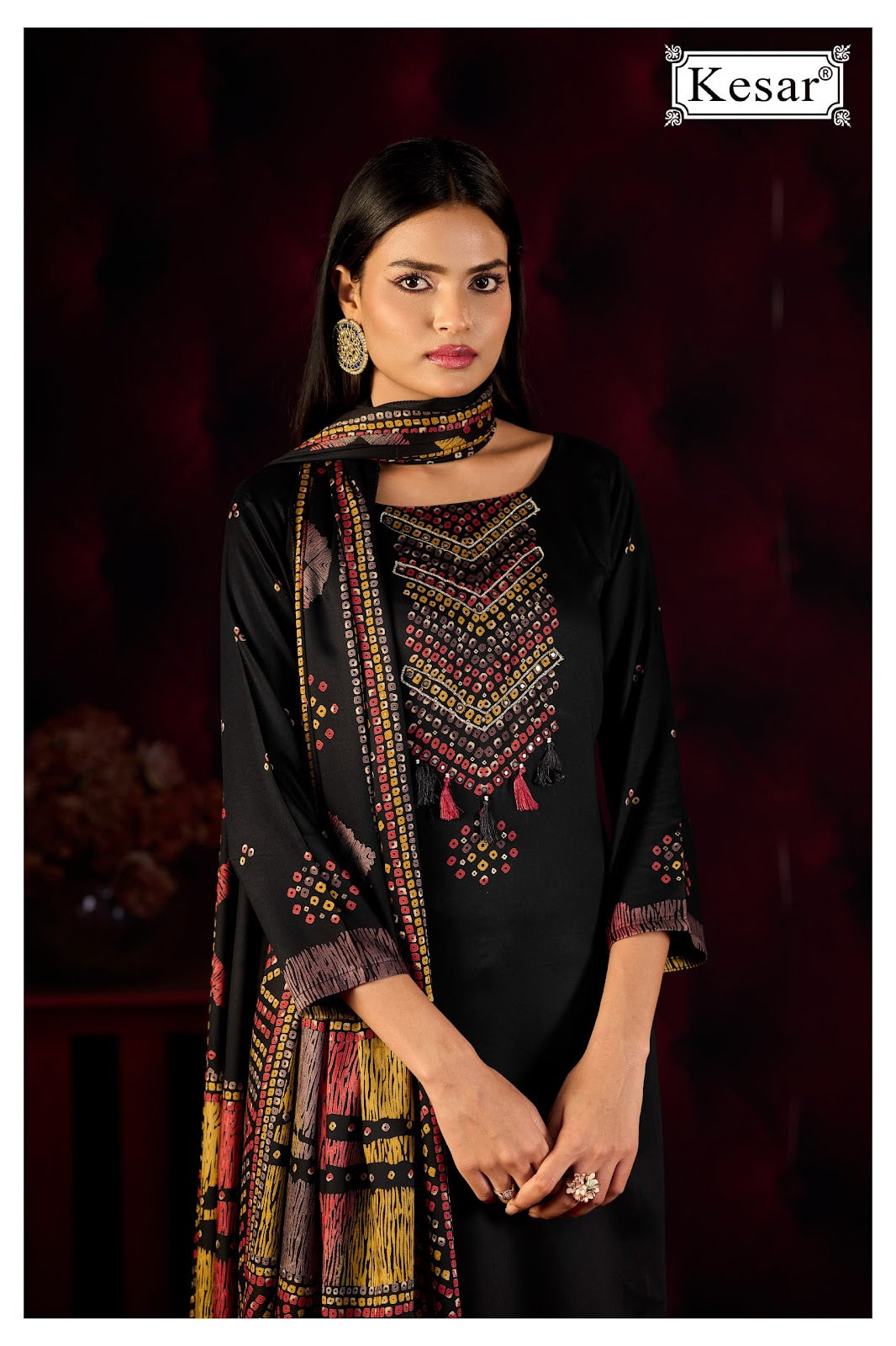 New Emberly Kesar Gaji Satin Karachi Salwar Suits Wholesaler