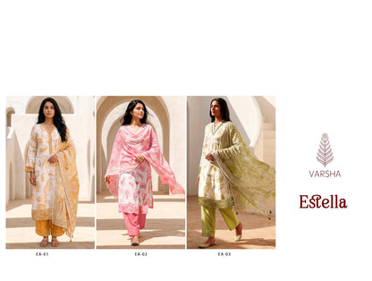 New Estella Varshaa Cotton Pant Style Suits Supplier Gujarat