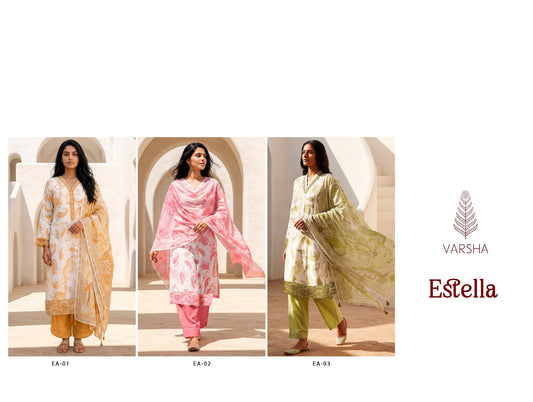 New Estella Varshaa Cotton Pant Style Suits Supplier Gujarat