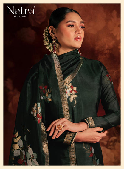 New Evania Netra Woven Silk Pant Style Suits Wholesaler India