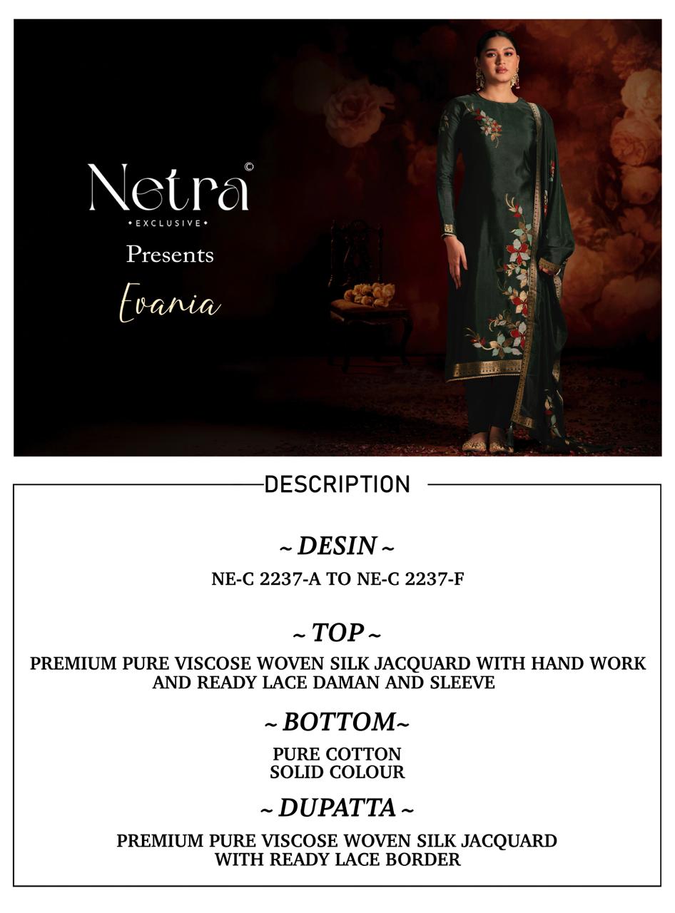 New Evania Netra Woven Silk Pant Style Suits Wholesaler India