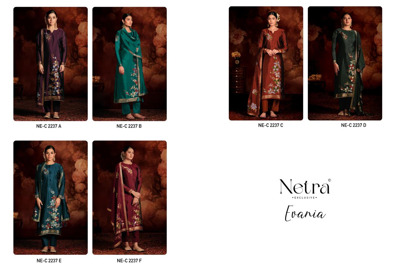 New Evania Netra Woven Silk Pant Style Suits Wholesaler India