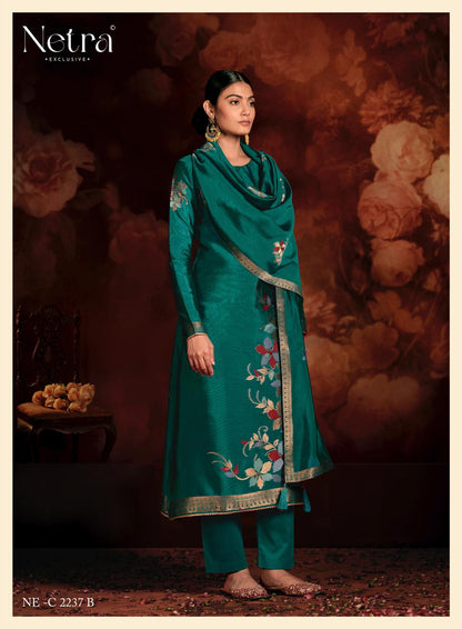 New Evania Netra Woven Silk Pant Style Suits Wholesaler India