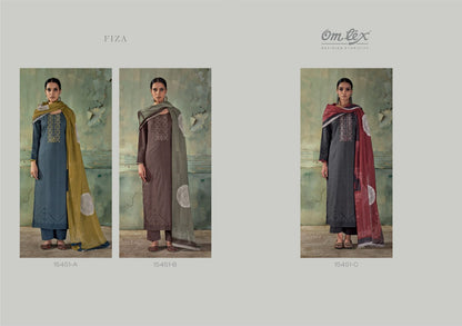New Fiza Omtex Lawn Cotton Pakistani Salwar Suits Manufacturer India