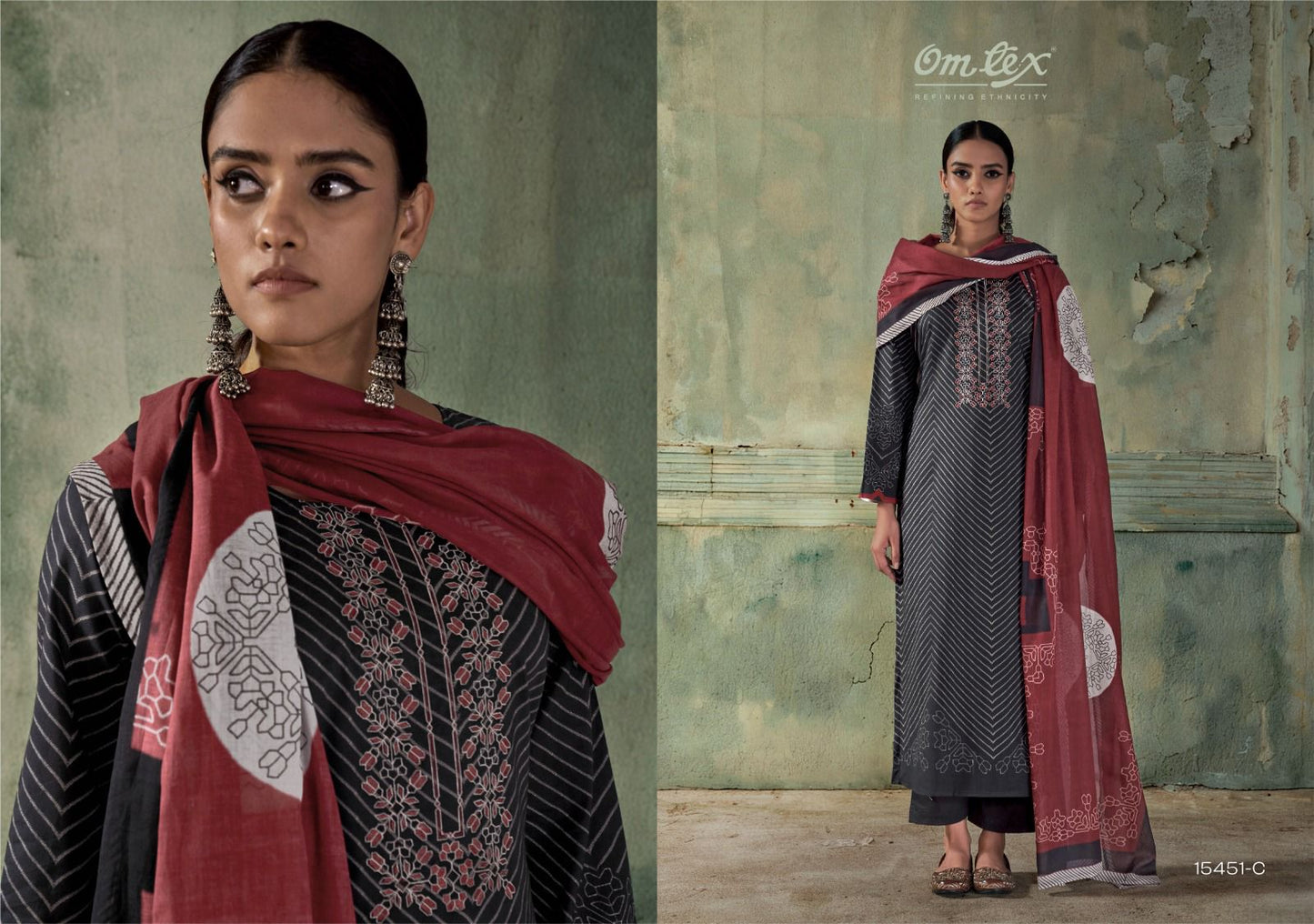 New Fiza Omtex Lawn Cotton Pakistani Salwar Suits Manufacturer India