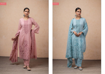 New Fizrit Naariti Mul Chanderi Pant Style Suits Supplier Gujarat