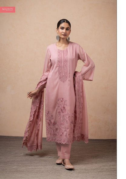 New Fizrit Naariti Mul Chanderi Pant Style Suits Supplier Gujarat