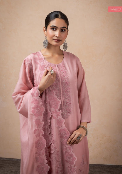 New Fizrit Naariti Mul Chanderi Pant Style Suits Supplier Gujarat