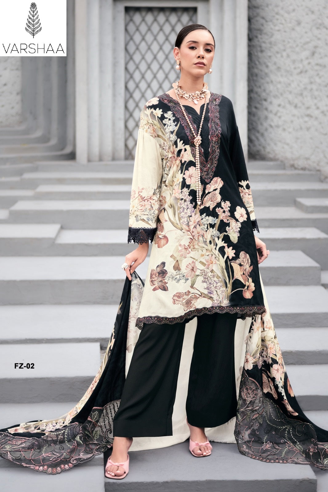 New Florenza Varshaa Viscose Muslin Pant Style Suits Supplier India