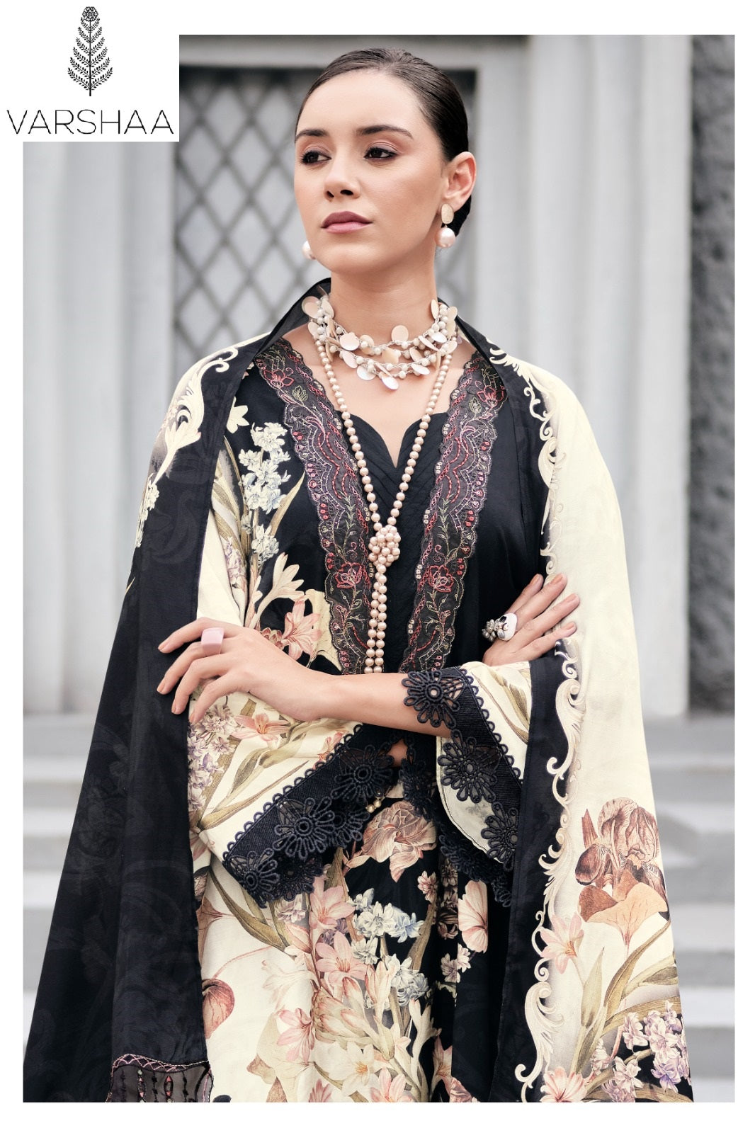 New Florenza Varshaa Viscose Muslin Pant Style Suits Supplier India