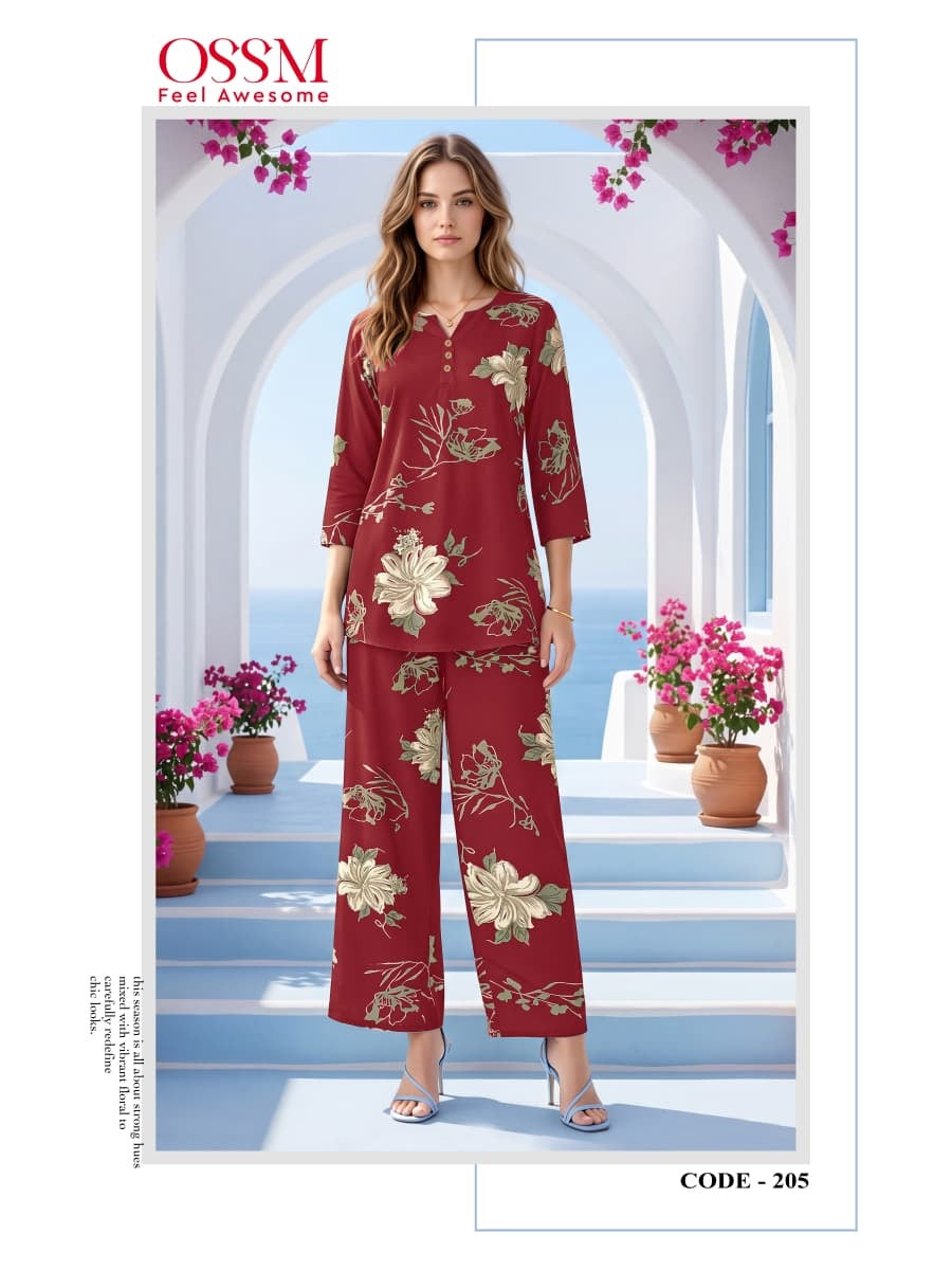 New Glamour Vol 2 Ossm Rayon 22Kg Co Ord Set Supplier