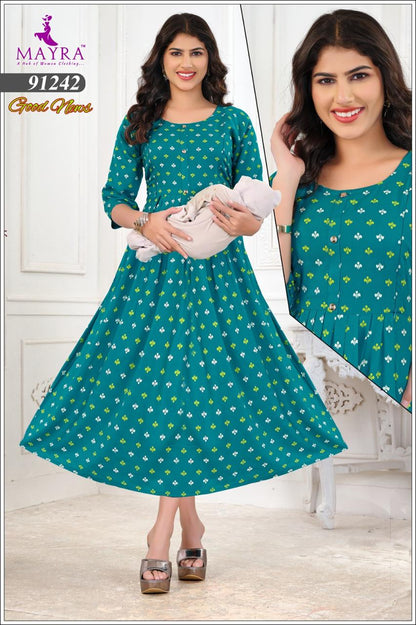 New Good News Mayra Reyon Feeding Kurtis Manufacturer India