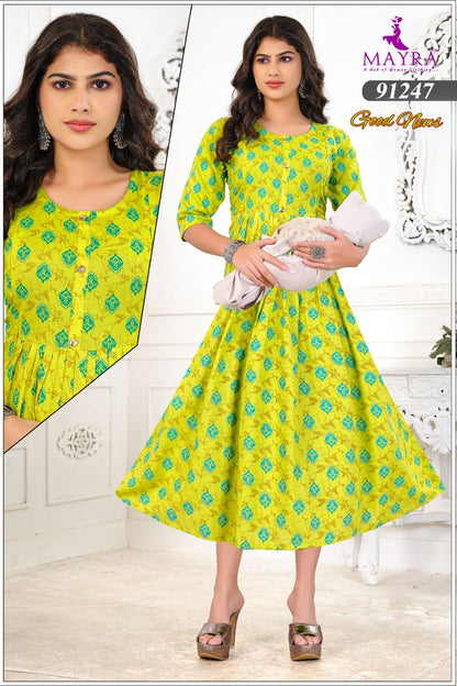 New Good News Mayra Reyon Feeding Kurtis Manufacturer India