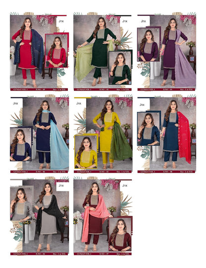 New Gunjan Vol 1 Jnx Readymade Pant Style Suits Supplier Gujarat