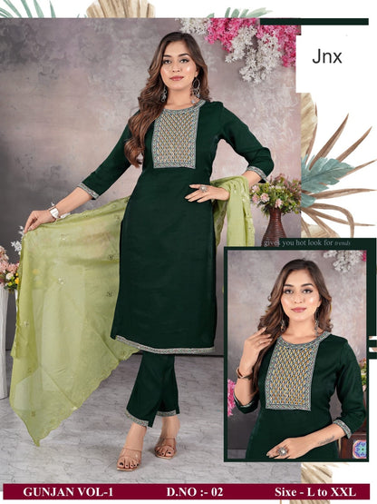 New Gunjan Vol 1 Jnx Readymade Pant Style Suits Supplier Gujarat
