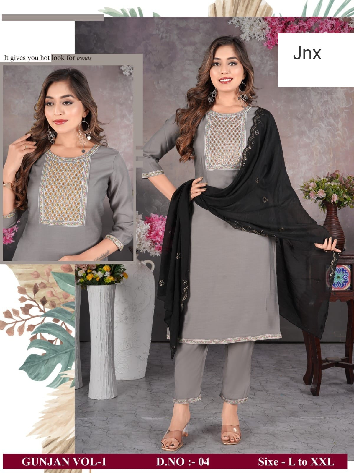 New Gunjan Vol 1 Jnx Readymade Pant Style Suits Supplier Gujarat