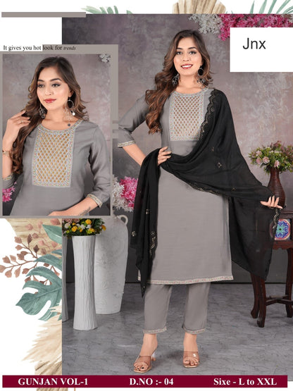New Gunjan Vol 1 Jnx Readymade Pant Style Suits Supplier Gujarat