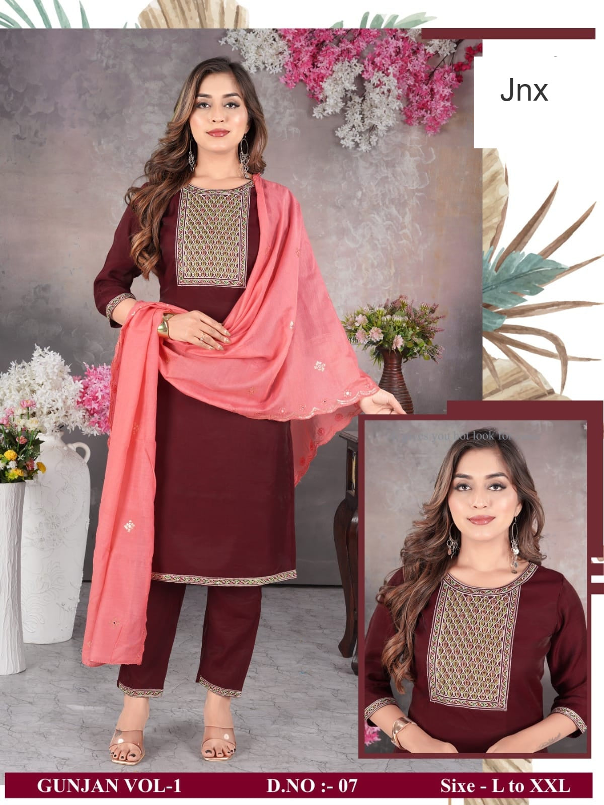 New Gunjan Vol 1 Jnx Readymade Pant Style Suits Supplier Gujarat