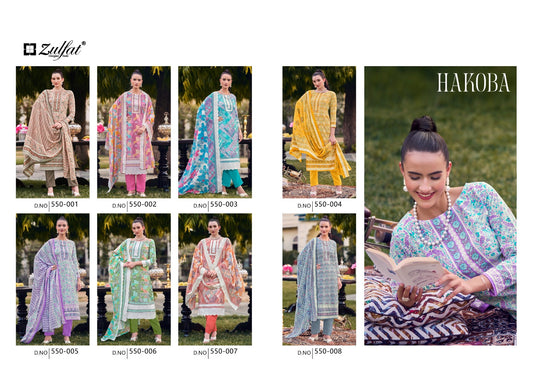 New Hakoba Zulfat Designer Pure Cotton Pant Style Suits Supplier Gujarat