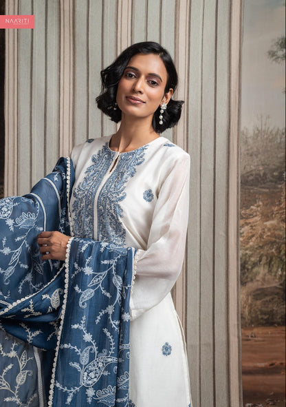 New Haneeya Naariti Mul Chanderi Pant Style Suits Supplier Gujarat