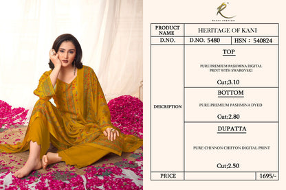 New Heritage Of Kani Rakhi Fashion Pashmina Suits Supplier
