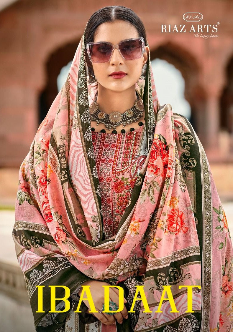 New Ibadaat Riaz Art Lawn Karachi Salwar Suits Manufacturer