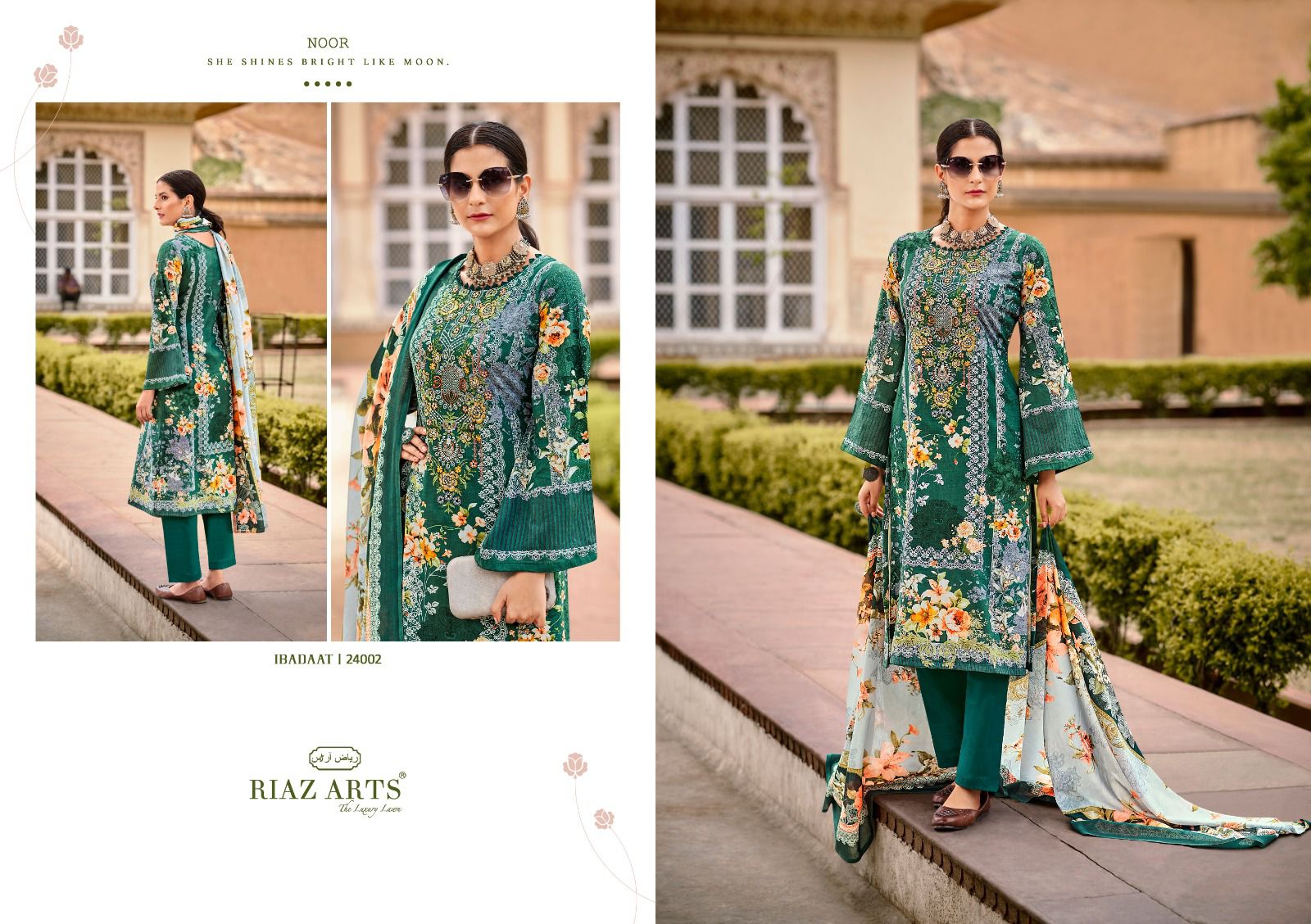 New Ibadaat Riaz Art Lawn Karachi Salwar Suits Manufacturer
