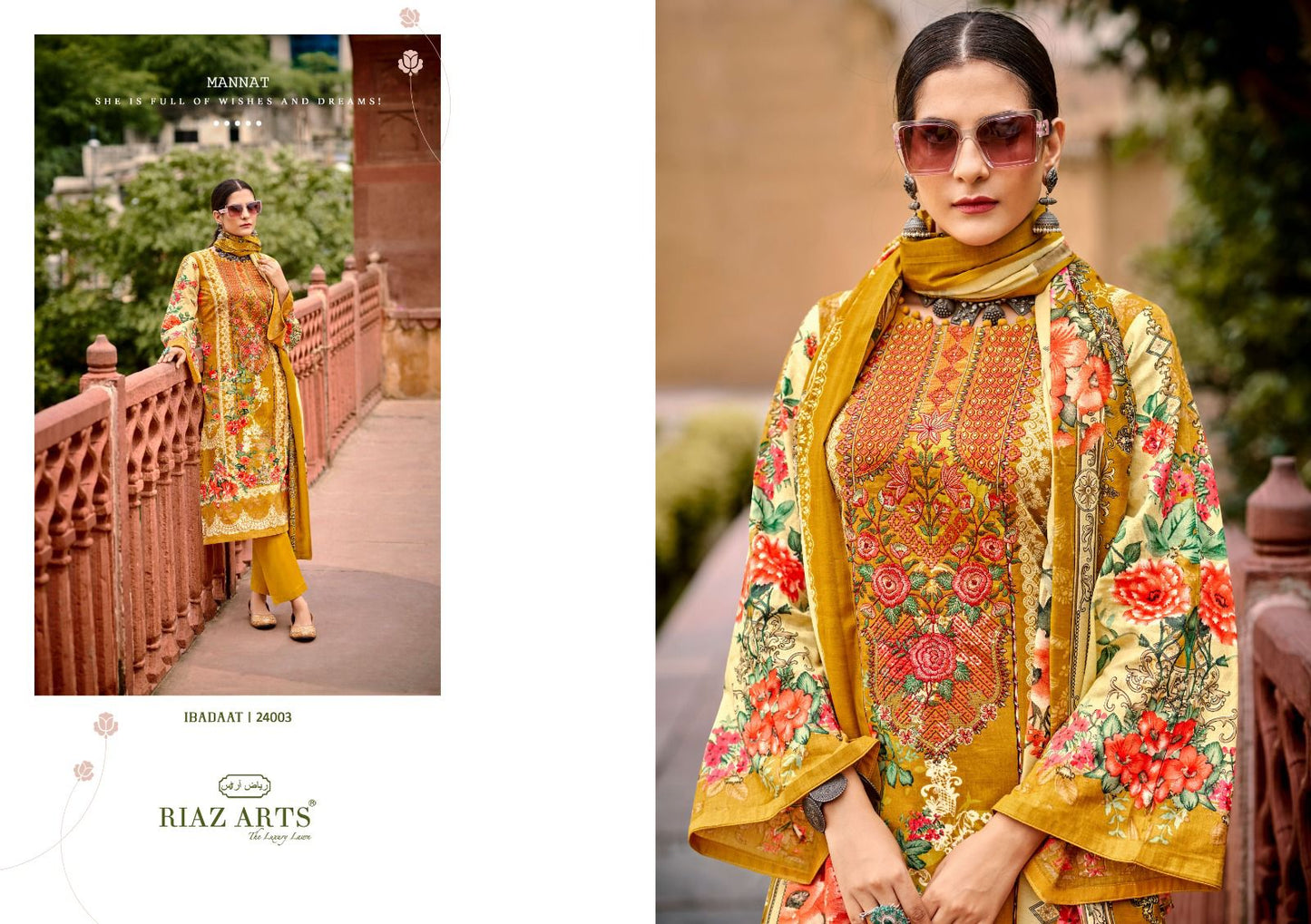 New Ibadaat Riaz Art Lawn Karachi Salwar Suits Manufacturer