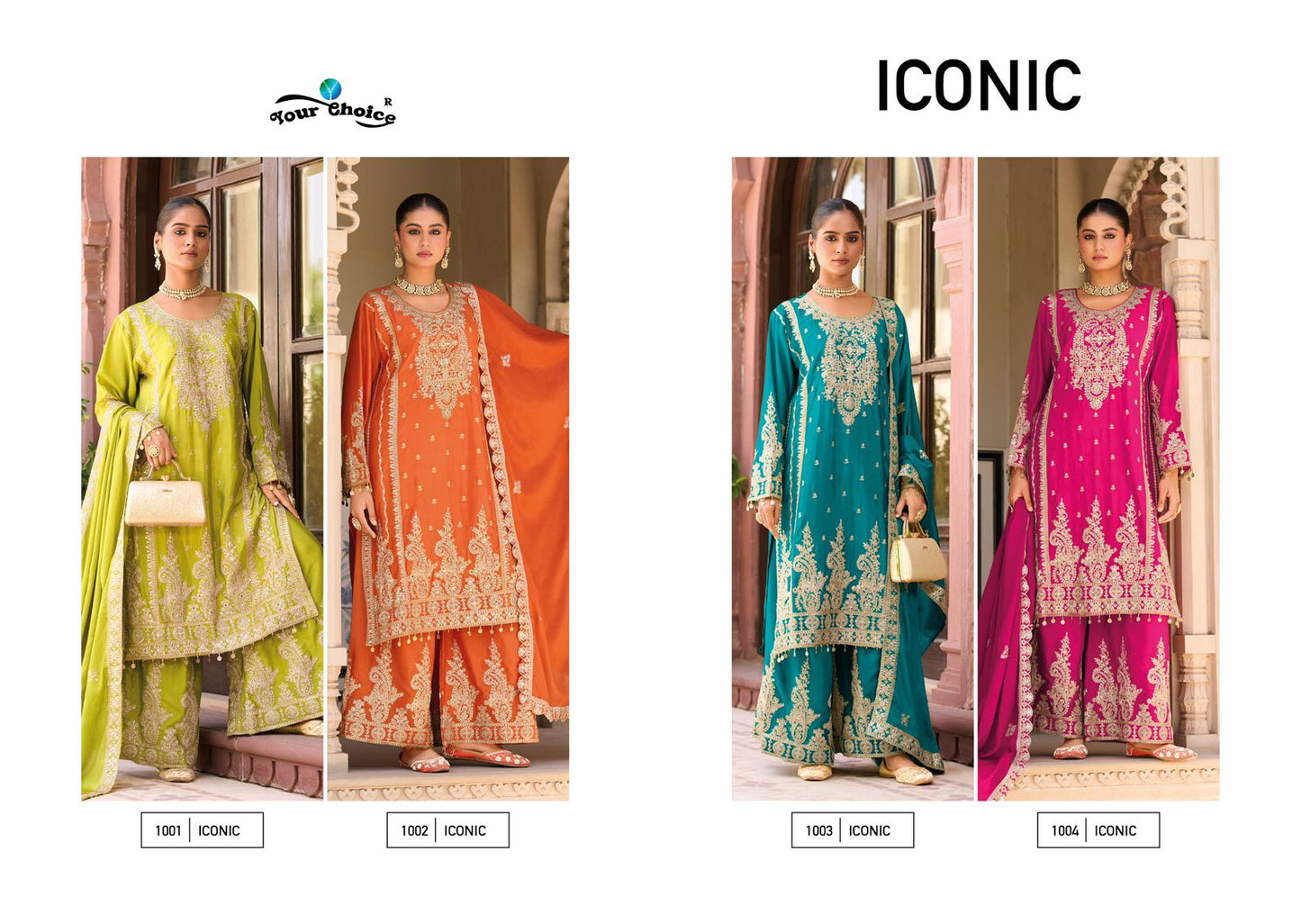 New Iconic Your Choice Chinon Pakistani Readymade Suits Wholesale Price