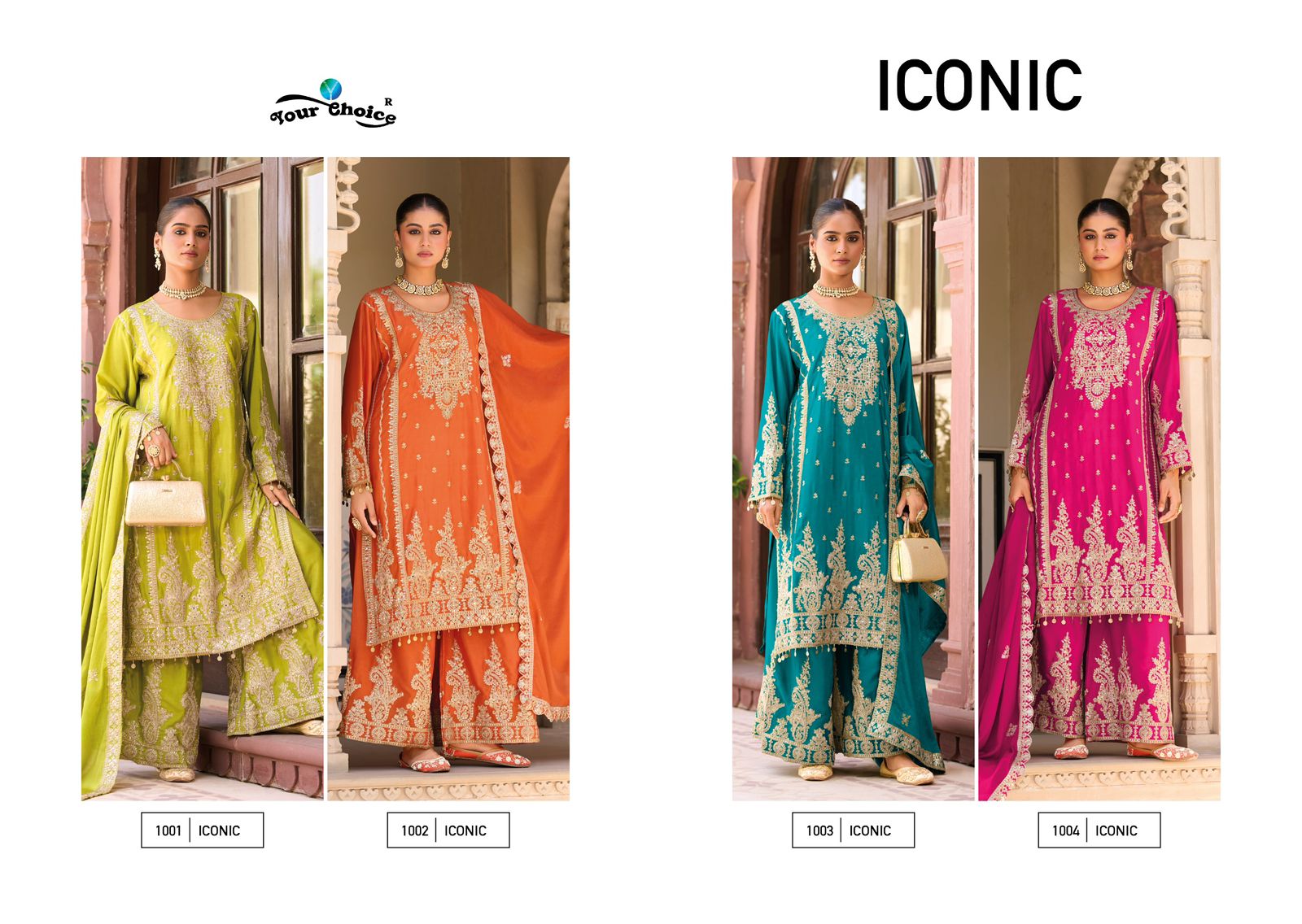 New Iconic Your Choice Chinon Pakistani Readymade Suits Wholesale Price